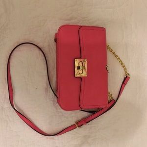 Crossbody Bag with Gold metal accents